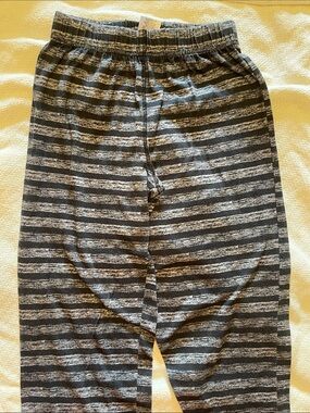 Kids Gray & Black Striped Pajama Pants